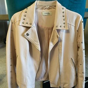 Faux leather studded Moto jacket